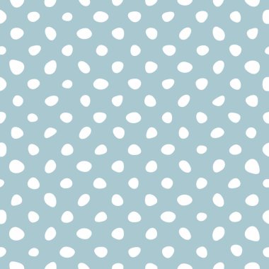 Dikişsiz dekorasyon duvar kağıdı için beyaz bir arka plan üzerinde küçük nane yeşili veya mavi polka noktalar ile Kiremit vektör deseni.