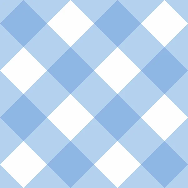 Seamless Vector Sweet Blue White Background Checkered Pattern Grid Texture — Stock Vector