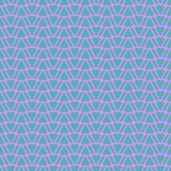 タイル パステル ミント グリーンの背景にピンクの三角形とベクトル パターン — ストックベクタ