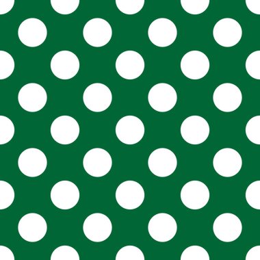 Yeşil zemin üzerinde beyaz benekli döşeme vektör deseni