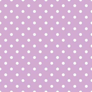 Vektör desen ile sorunsuz dekorasyon duvar kağıdı için pastel mor zemin üzerine beyaz lekeli Döşe
