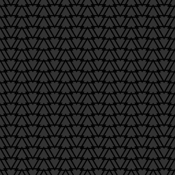 黒い背景に灰色の三角形を持つタイルベクトルパターン — ストックベクタ