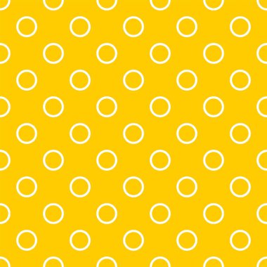 Sarı arkaplanda beyaz benekli döşeme vektör deseni