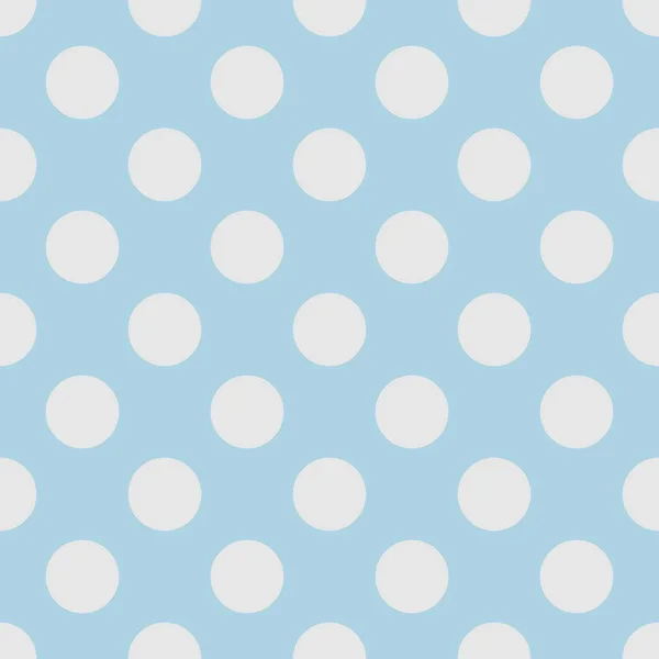 无缝矢量模式与可爱的瓷砖灰色波尔卡点在柔和的蓝色背景 — 图库矢量图片