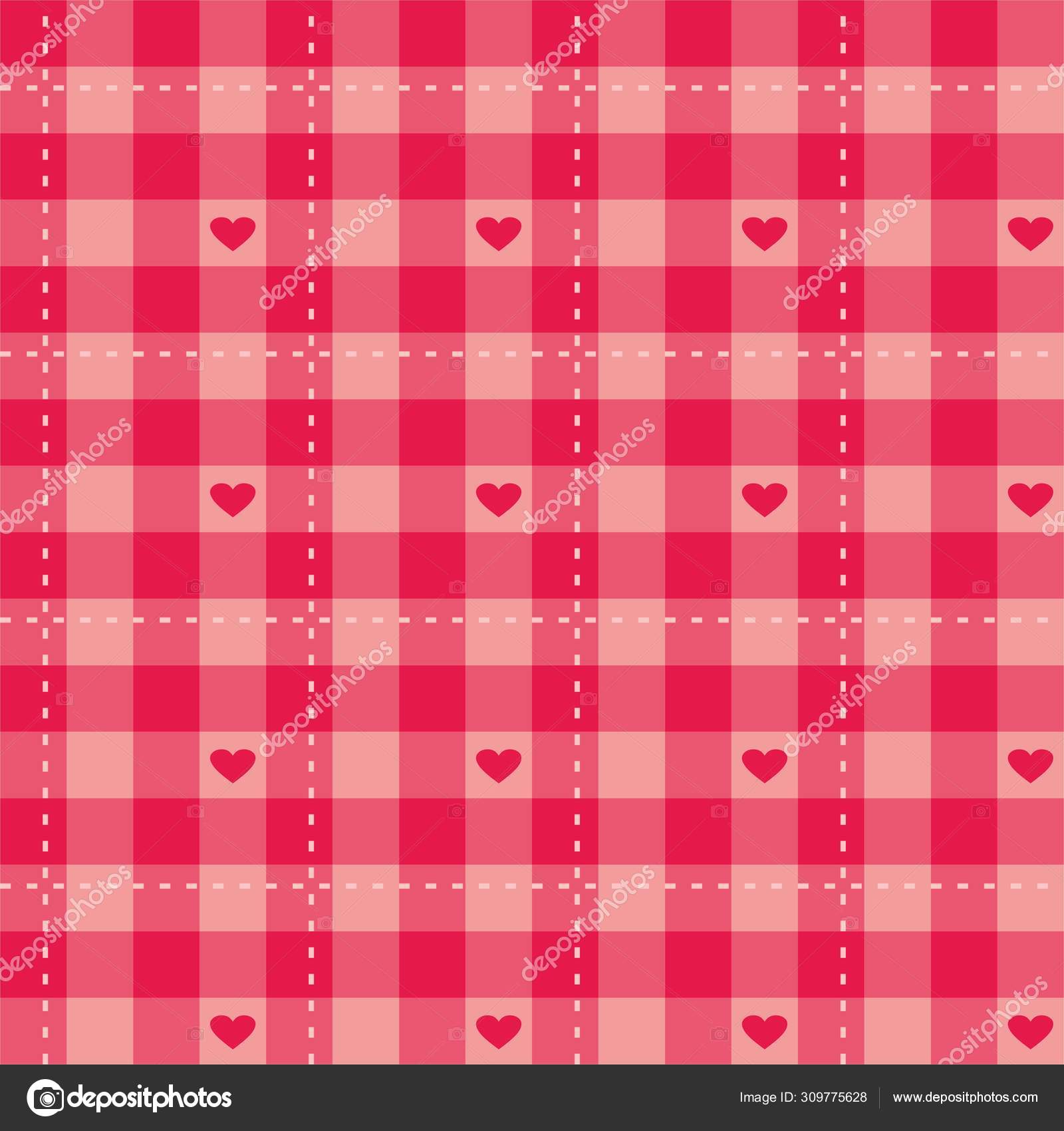 하트와 원활한 달콤한 디자인 블로그 사이트에 그리드 텍스처 스톡 벡터 - ©mala-ma 309775628, image size:1600x1700