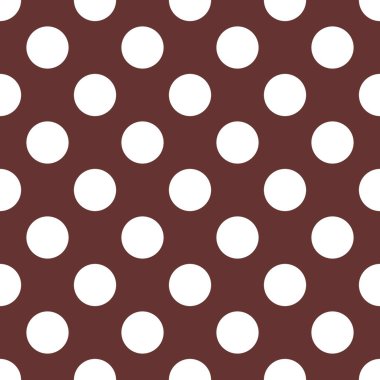 Koyu kahverengi arka planda beyaz benekli kusursuz vektör deseni. Kartlar, davetiyeler, düğün ya da bebek partisi albümleri, arka plan, sanat ve albüm için.