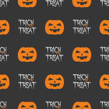 Cadılar Bayramı döşeme vektör deseni turuncu kabak ve hüner ya da muamele etmek siyah arka plan üzerine