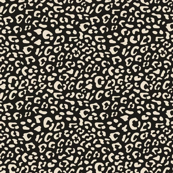 Patrón Vector Leopardo Sin Costuras Azulejo Animal Fondo Impresión Negro — Archivo Imágenes Vectoriales