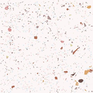 Pembe mermer zemin üzerinde renklendirilmiş taşla terrazzo vektör deseni, pürüzsüz beton duvar kağıdı için.