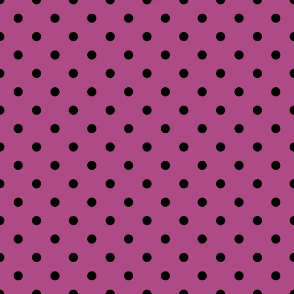 Плитка Векторний Візерунок Чорними Крапками Фіолетовому Фіолетовому Фоні — стоковий вектор