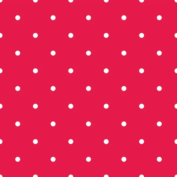 Retro Seamless Vector Pattern Small White Polka Dots Red Background — Stock Vector