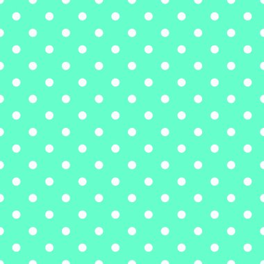 Lekesiz duvar kağıdı için neon yeşil ya da mavi arkaplan üzerinde beyaz benekli döşeme vektör deseni