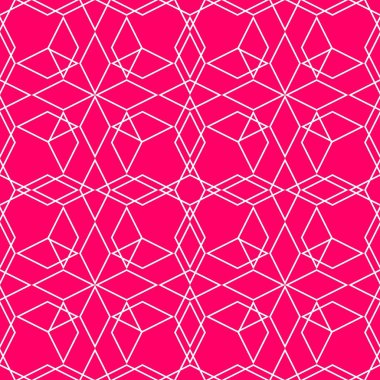 Kusursuz dekorasyon duvar kağıdı için pembe ve beyaz karo vektör deseni