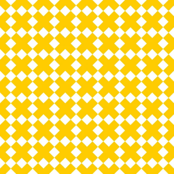 Azulejo Amarillo Blanco Patrón Vector Cruzado Para Decoración Sin Costuras — Archivo Imágenes Vectoriales