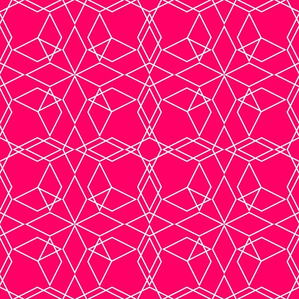 Růžové Bílé Dlaždice Vektor Vzor Pro Bezešvé Dekorace Tapety — Stockový vektor