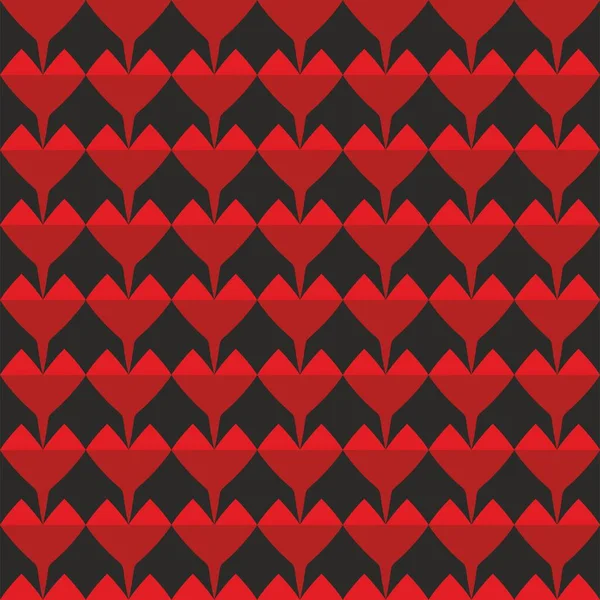 Tegel Vector Patroon Met Rode Zwarte Achtergrond Voor Naadloze Decoratie — Stockvector