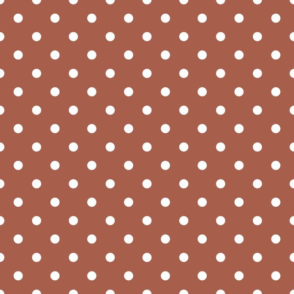 Бесшовный векторный рисунок с белыми точками польки на темно-коричневом фоне. Для открыток, приглашений, свадебных или детских альбомов, фонов, рисунков и альбомов
