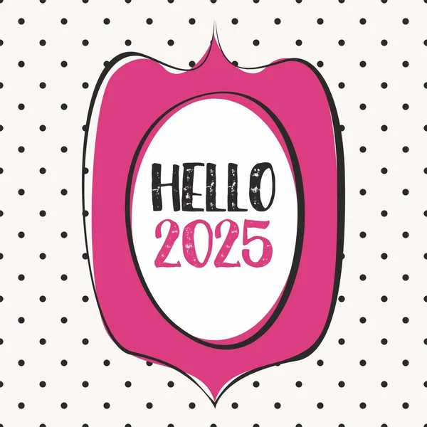 Merhaba. Gri arkaplanda siyah benekli pembe vektör işareti.