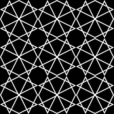 Döşeme siyah ve beyaz vektör deseni veya web sitesi arkaplanı