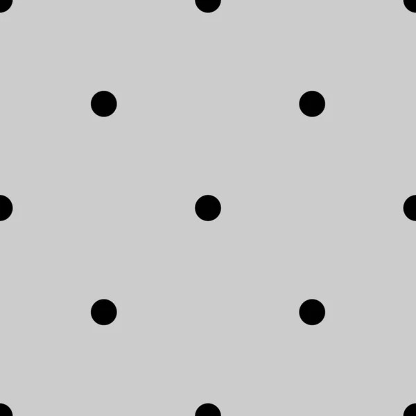 Плитка Векторний Візерунок Чорними Крапками Сірому Фоні Безшовного Оздоблення Шпалер — стоковий вектор
