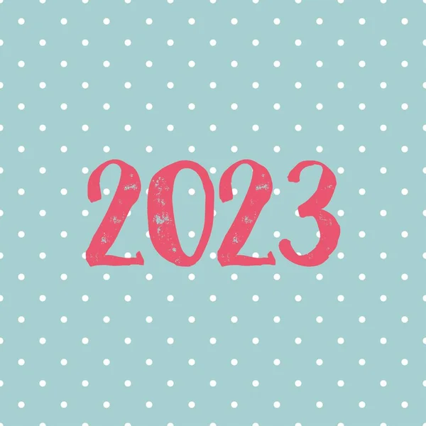 2023 Vektorová Karta Pastelových Puntících Pozadí — Stockový vektor