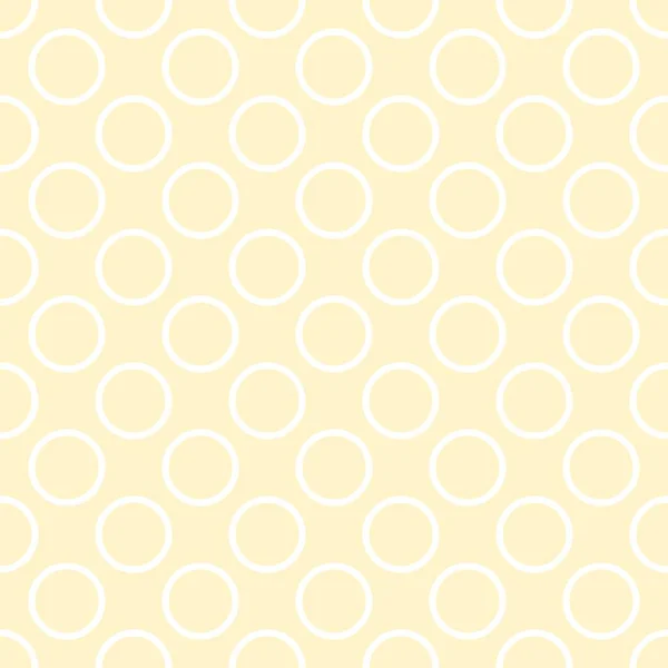Бесшовный Векторный Рисунок Белыми Точками Польки Солнечном Желтом Фоне — стоковый вектор