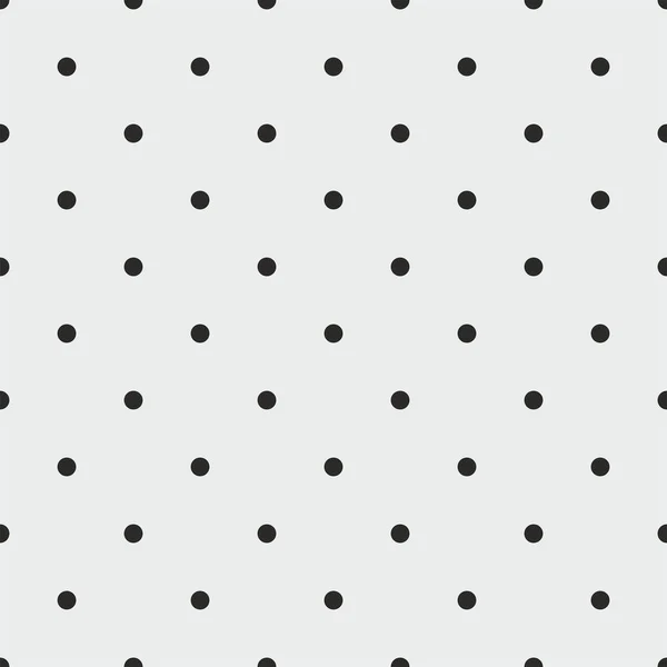 Tile Vector Pattern Black Polka Dots Pastel Grey Background — Stock Vector