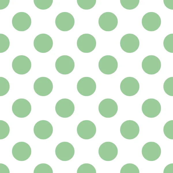 Seamless Vector Pattern Green Polka Dots White Background Web Design — Stock Vector