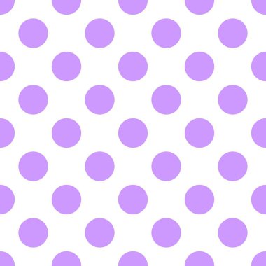 Beyaz arka planda büyük pastel mor benekli döşeme vektör deseni