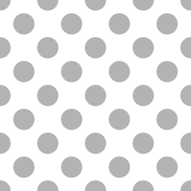 Beyaz arkaplandaki gri benekli noktalar, geriye dönük pürüzsüz vektör deseni veya dokusu