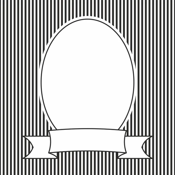 Handgetekend Vectorframe Zwart Wit Strepen Achtergrond — Stockvector