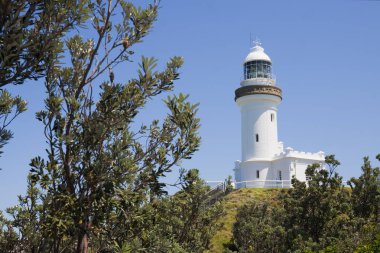 Cape Byron Deniz feneri manzaraya gündüz, New South Wales, Avustralya