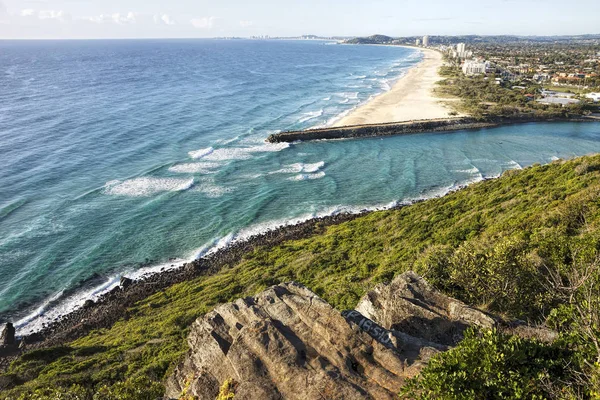 Widok Tumgun Widokowa Widokiem Tallebudgera Creek Palm Beach Południowej Gold — Zdjęcie stockowe