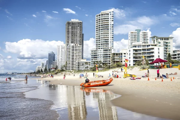 SURFERS PARADISE - APRIL 21ST, 2013: Surfers Paradise esplanade, one of the most popular holiday destinations in Australia