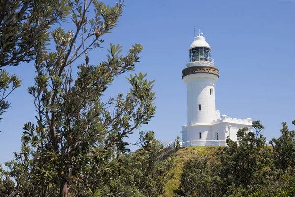 Zobacz Latarni Przylądek Byrona Ciągu Dnia Nowa Południowa Walia Australia — Zdjęcie stockowe
