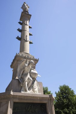 New York, Amerika Birleşik Devletleri - 24 Mayıs 2015: Columbus Circle, 1905 yılında tamamlanmış ve bir asır sonra yenilenmiş. Dönüm noktası Rating daire birçok film ve diğer medya özellikli.