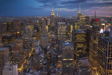 New York City - 27 Mayıs 2015: Empire State Binası New York'un Manhattan Midtown görünümü. 27 Mayıs 2015 New York City, Amerika Birleşik Devletleri.  