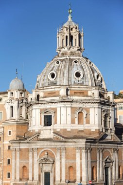 Church of Santa Maria di Loreto at Trajan Forum, Rome, Italy clipart