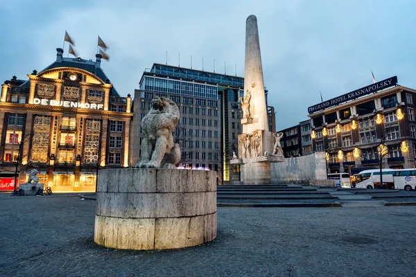 AMSTERDAM, NETHERLANDS - JANUARY 05TH, 2013: The National Monument is a 1956 World War II monument on Dam Square