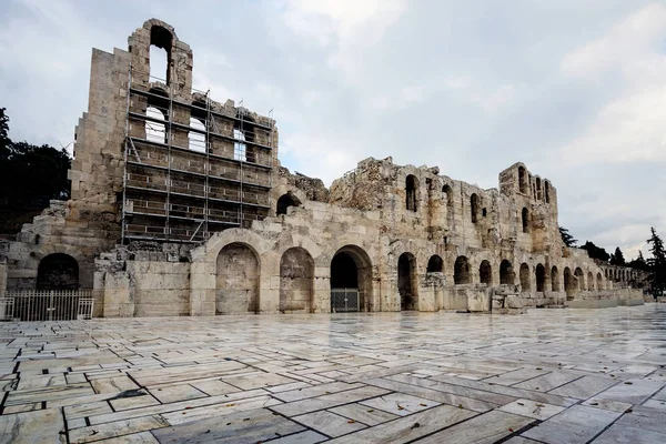 Odeon Heroda Attyka Ateny Akropol Grecja — Zdjęcie stockowe