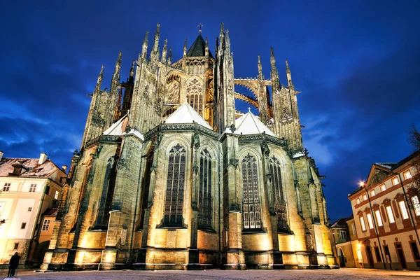 Saint Vitus Katedrali Prag, Çek Cumhuriyeti için gece görünümü