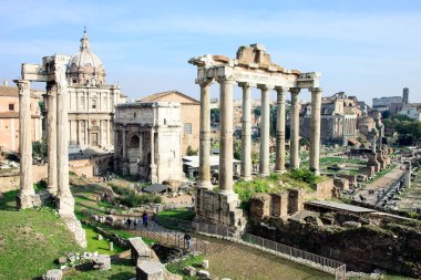 Görünüm kalıntıları Roma Forumu, Roma, İtalya