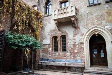 Gündüz, Verona, İtalya, Romeo ve Juliet balkon görünümü