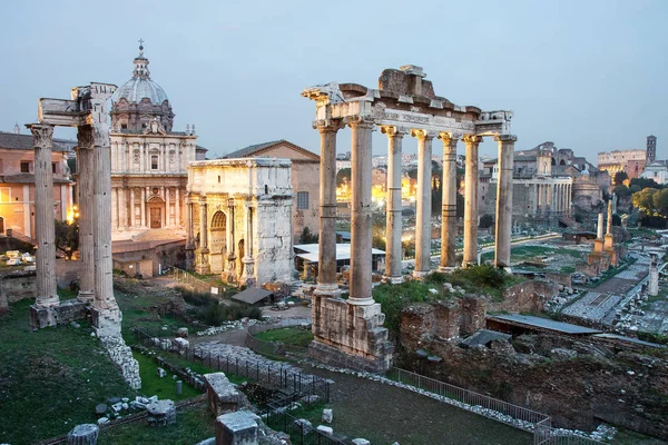 Vista Das Ruínas Fórum Romano Roma Itália — Fotografia de Stock