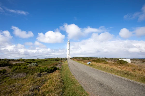 Leeuwin Foki Világítótorony Ausztrália Legdélnyugatibb Pontja Ahol Indiai Óceán Találkozik — Stock Fotó