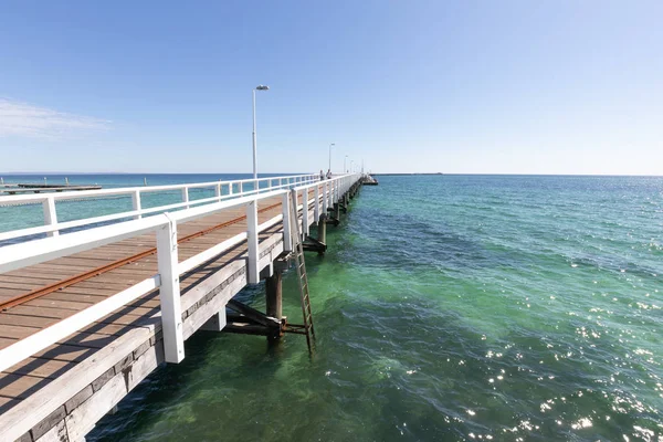 Busselton Skelesi Batı Avustralya 1841 Metre Uzunluğunda Dünyanın Uzun Ikinci — Stok fotoğraf