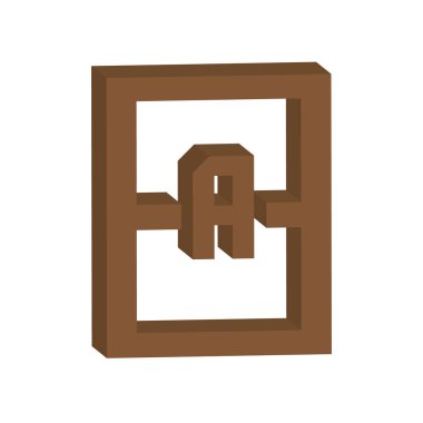 Beyaz zemin üzerine çikolata harf A