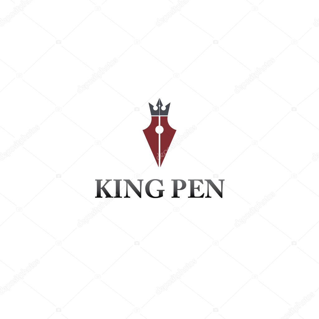 Vector Illustration company logo design king pen