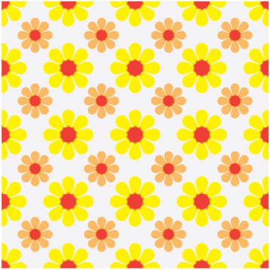 vektör çizim çiçek arka plan ile seamless modeli