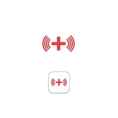 bir sağlık şirketi için bir cep telefonu uygulama simge vektör çizim